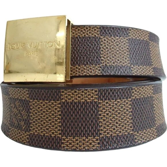 564222AN (S3) Louis Vuitton Belt Centurion Carre 90/36 Brown Damier - Picture 1 of 13